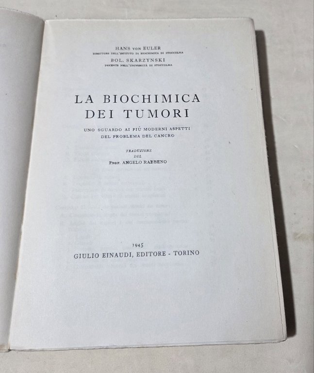 La biochimica dei tumori