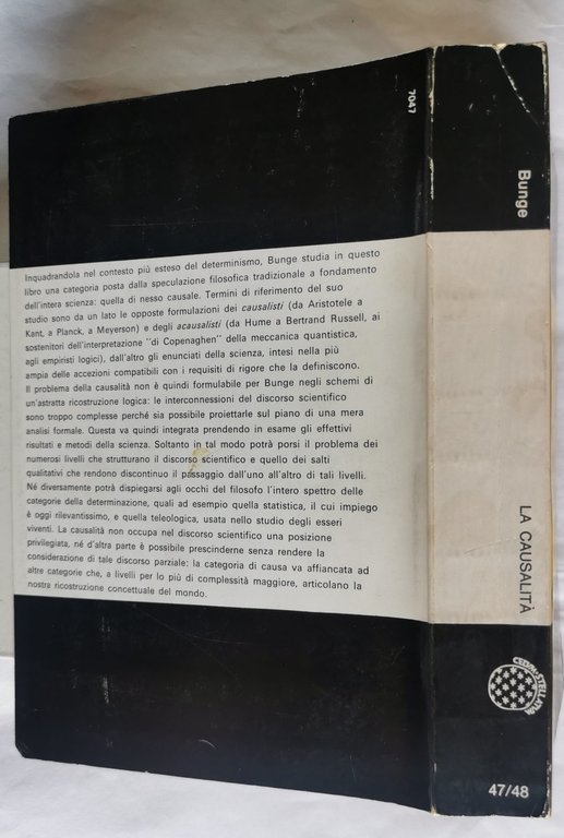 La causalita' - Il posto del principio causale nella scienza …