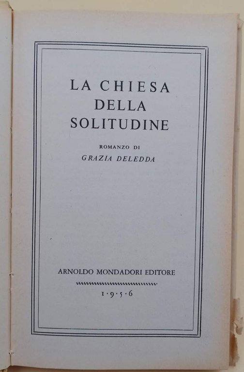 LA CHIESA DELLA SOLITUDINE(1956)