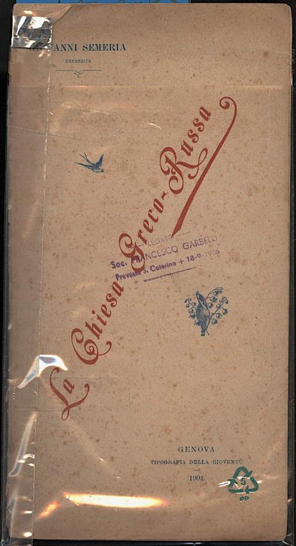 LA CHIESA GRECO-RUSSA Lezione inaugurale del settimo anno della Scuola …