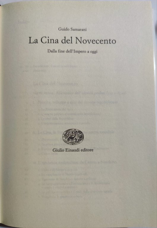 La Cina del Novecento