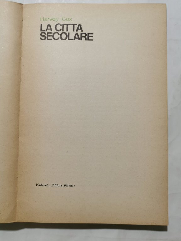 La città secolare