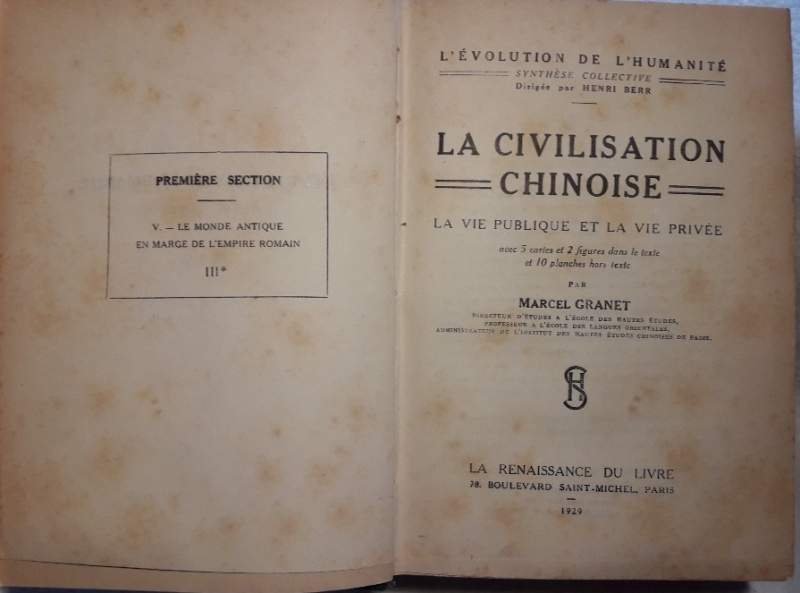 LA CIVILISATION CHINOISE -LA VIE PUBLIQUE ET LA VIE PRIVEE( …