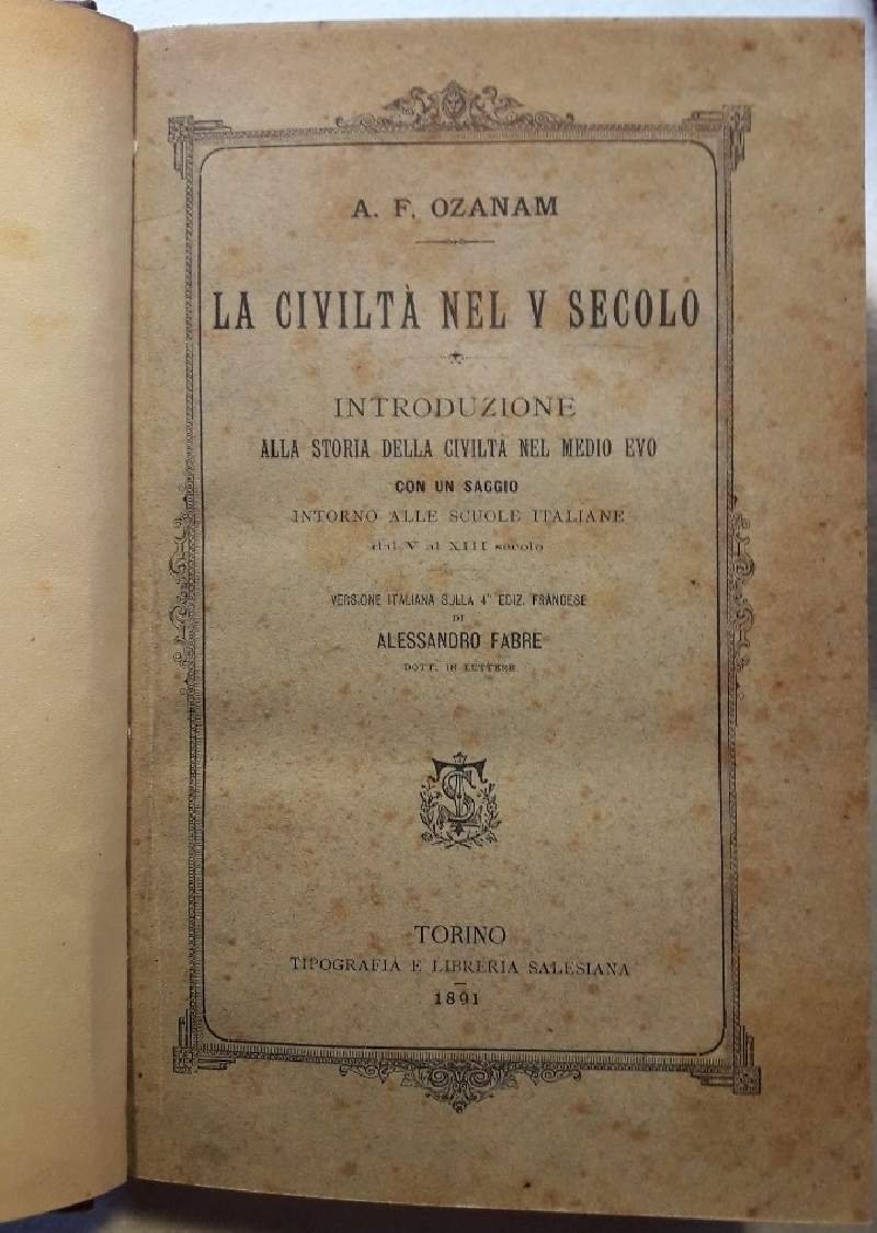 LA CIVILTA' DEL V SECOLO-INTRODUZIONE ALLA STORIA DELLA CIVILTA' NEL …