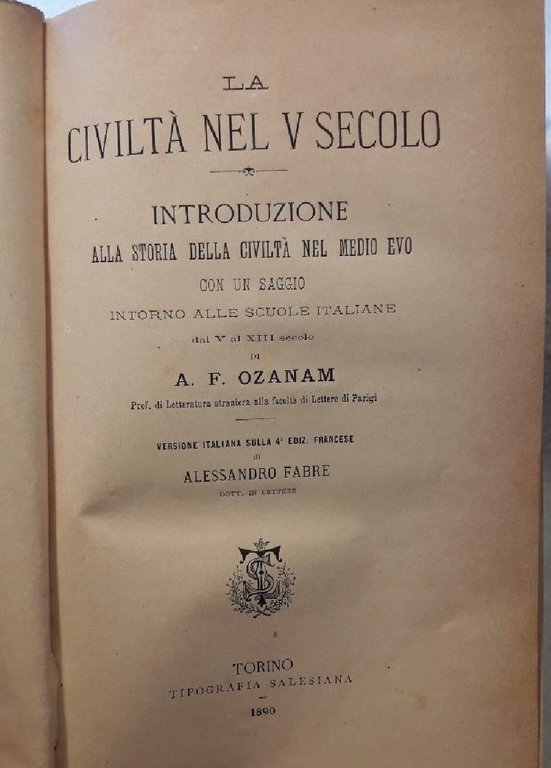 LA CIVILTA' DEL V SECOLO-INTRODUZIONE ALLA STORIA DELLA CIVILTA' NEL …