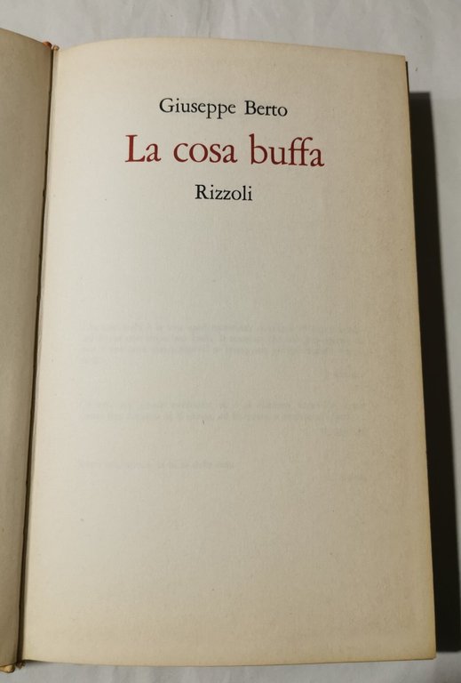 La cosa buffa