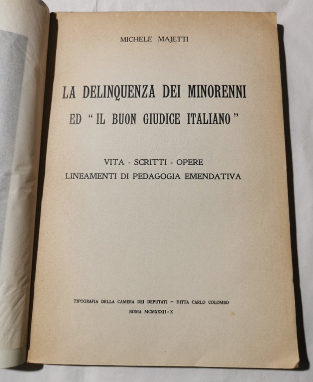 La delinquenza minorile e il buon giudice italiano