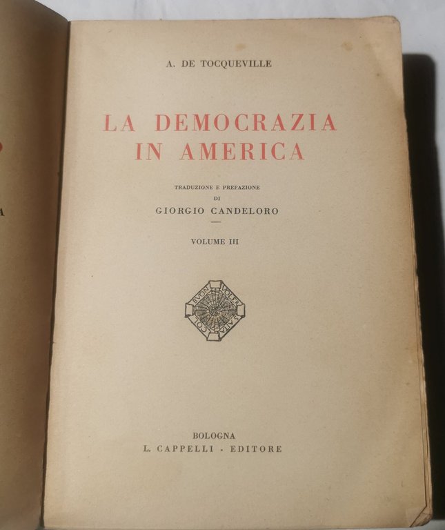 La democrazia in America - Vol. III