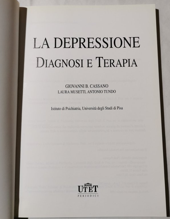 La depressione - Diagnosi e terapia