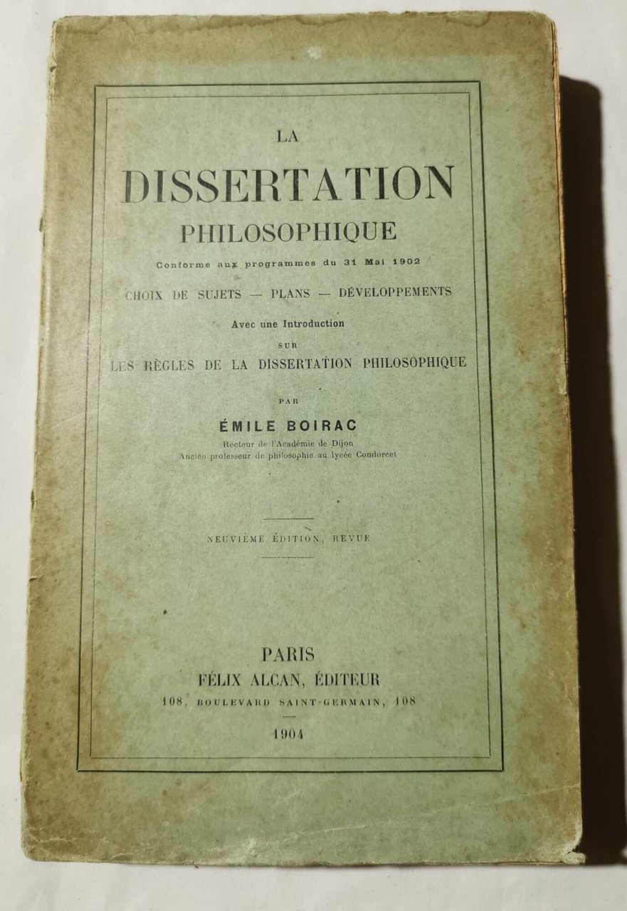 La dissertation philosophique
