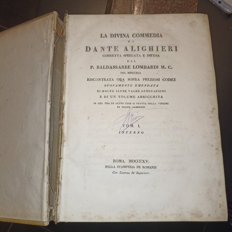 La Divina Commedia di Dante Alighieri corretta spiegata e difesa …