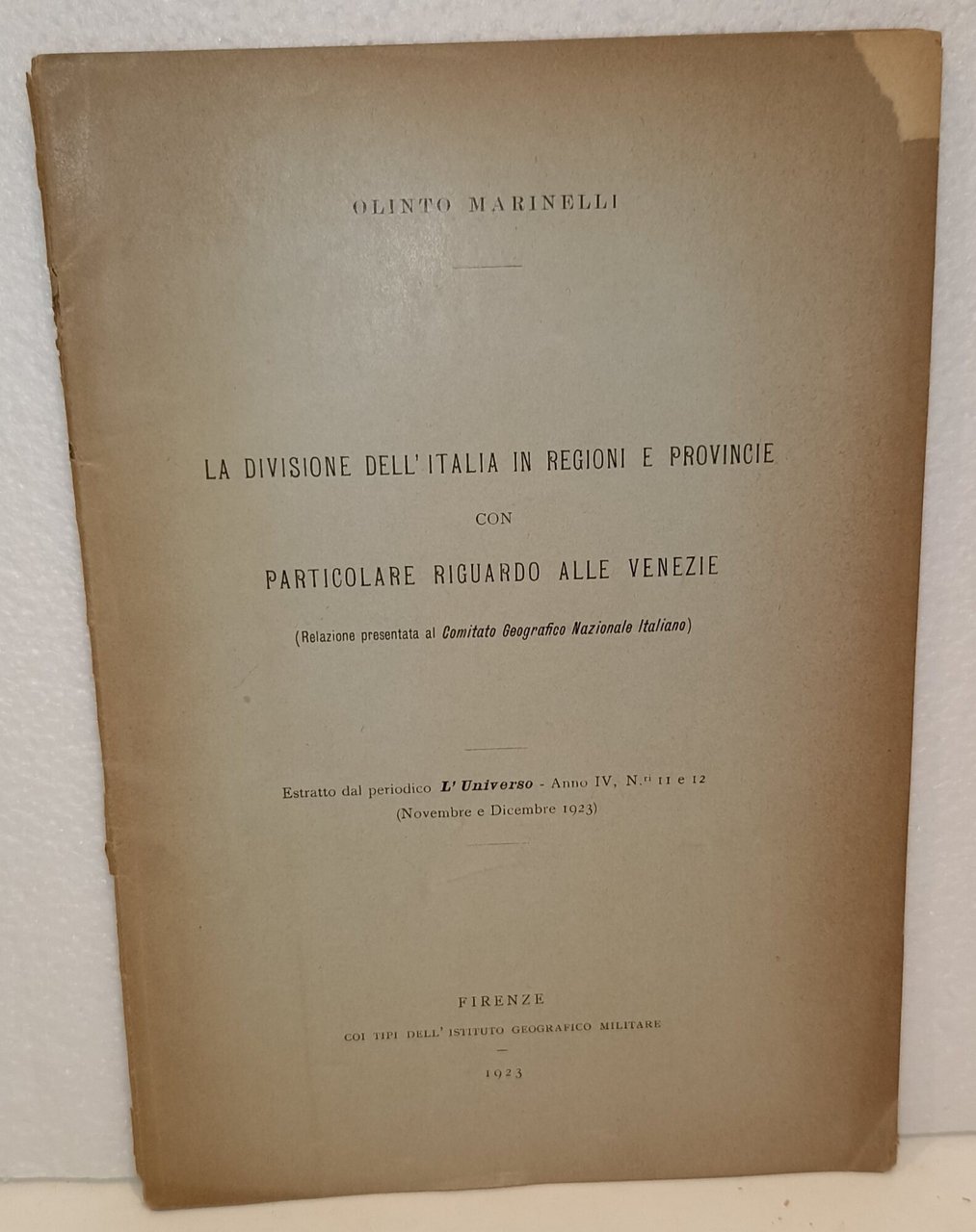 La divisione dell'Italia in regioni e provincie con particolare riguardo … | Immagine principale