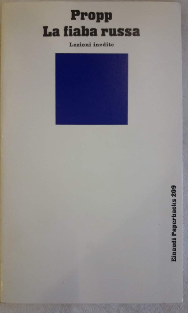 LA FIABA RUSSA-LEZIONI INEDITE(1990)