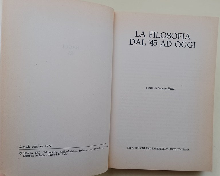 La filosofia dal '45 ad oggi