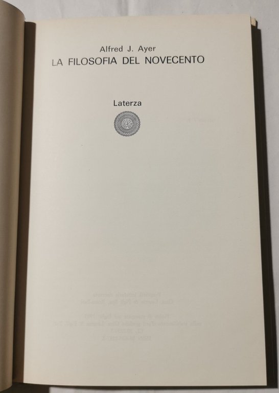 La filosofia del '900