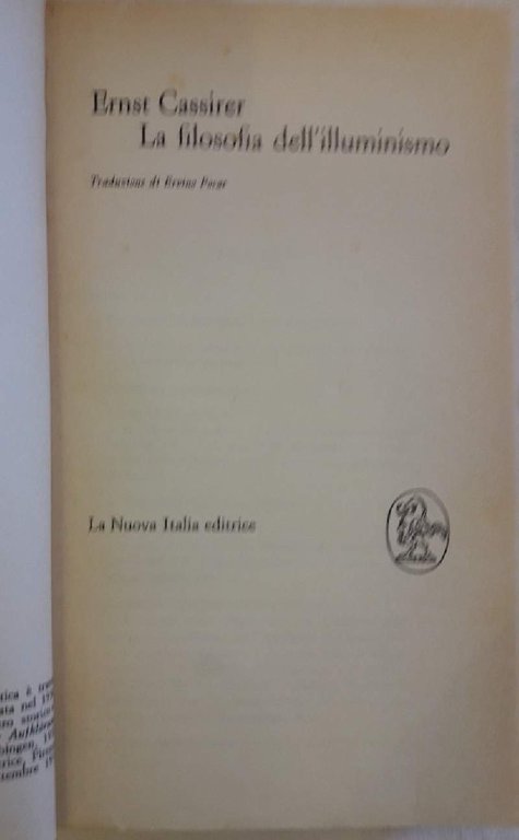 LA FILOSOFIA DELL'ILLUMINISMO(1974)