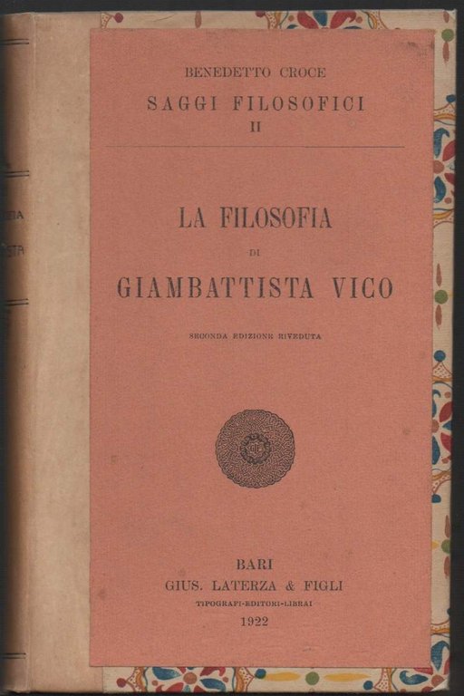 LA FILOSOFIA DI GIAMBATTISTA VICO (1922)