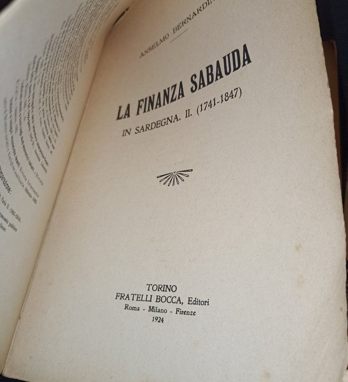 La Finanza Sabauda in Sardegna vol. II (1741-1847)