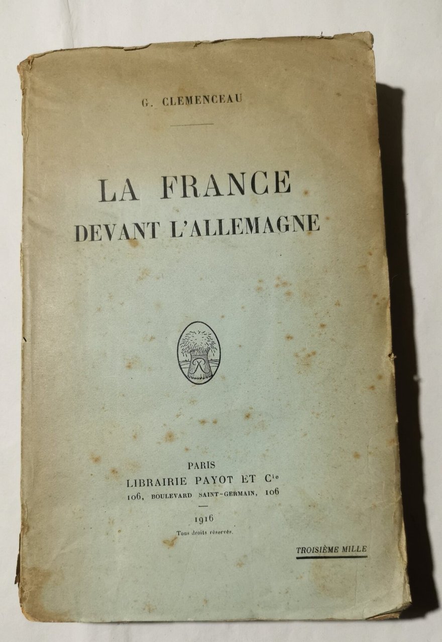La France devant l'Allemagne