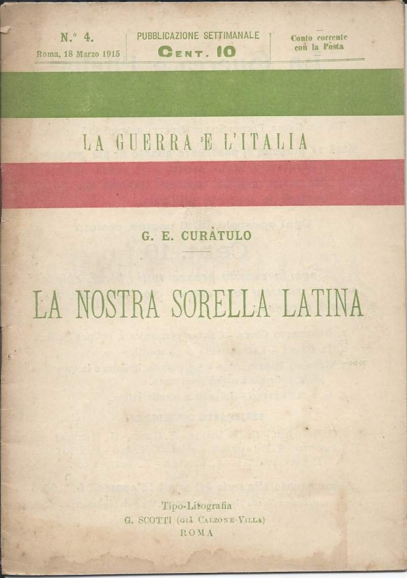 LA GUERRA E L'ITALIA IV - La nostra sorella Latina … | Immagine principale