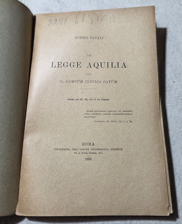 La Legge Aquila ossia il Damnum Inturia Datum | Immagine Gallery 2