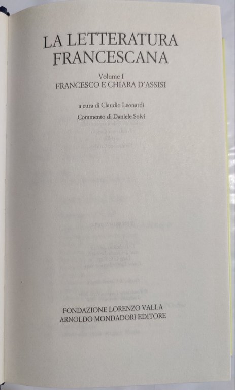 La letteratura francescana - Francesco e Chiara d'Assisi - Le …