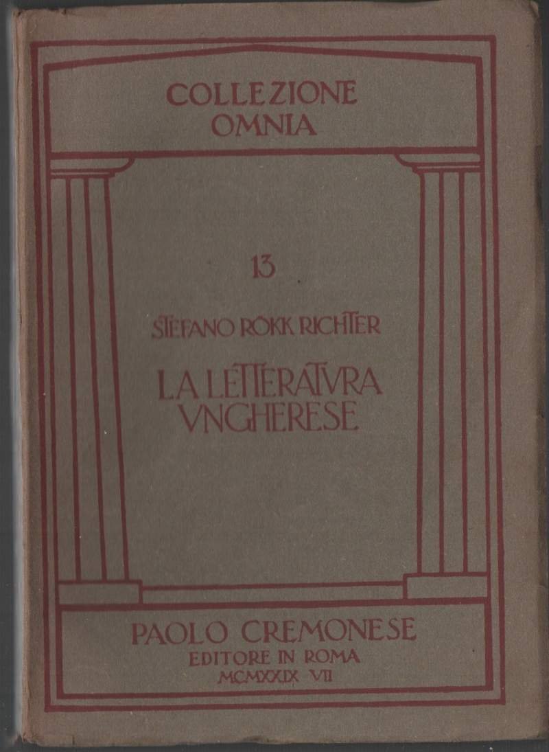 LA LETTERATURA UNGHERESE (1929)