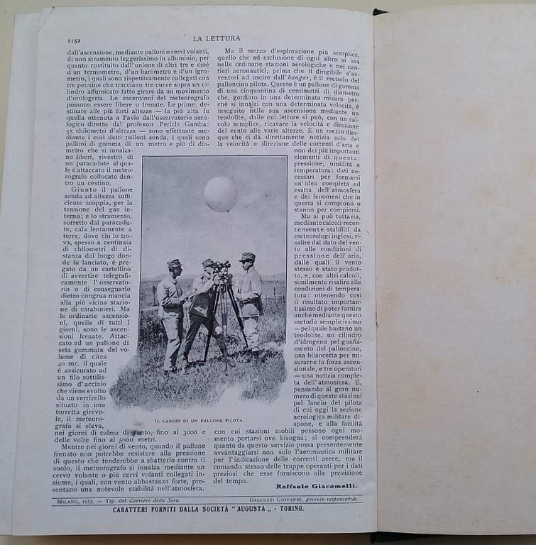 LA LETTURA-RIVISTA MENSILE DEL CORRIERE DELLA SERA-ANNO XV-(1915)
