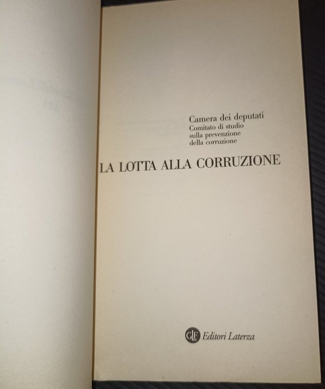 La lotta alla corruzione