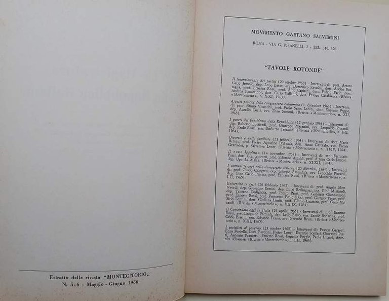 LA MAGISTRATURA NELLA REPUBBLICA ITALIANA (1966)