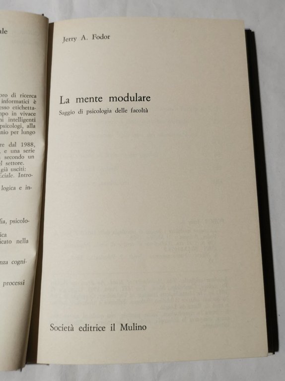 La mente modulare. Saggio di psicologia delle facoltà