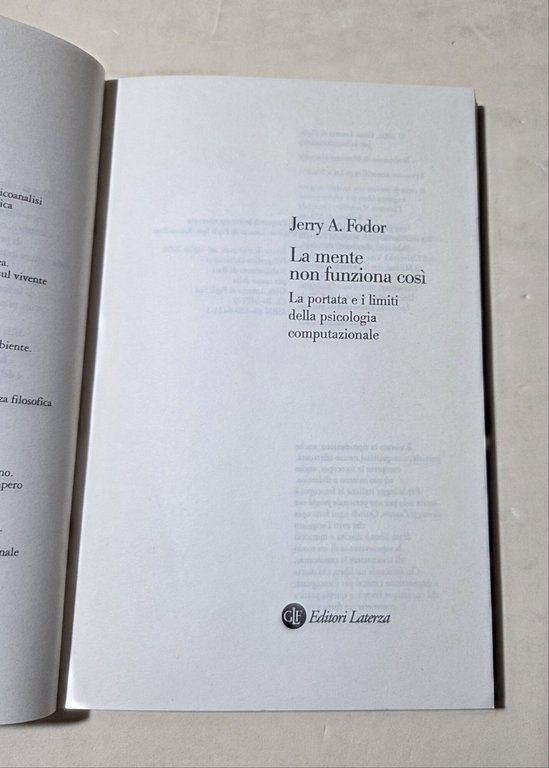 La mente non funziona così. La portata e i limiti …