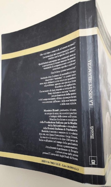 LA MENTE SELVAGGIA-UN SAGGIO SULLA NORMALITA' NEI COMPORTAMENTI UMANI(1996)