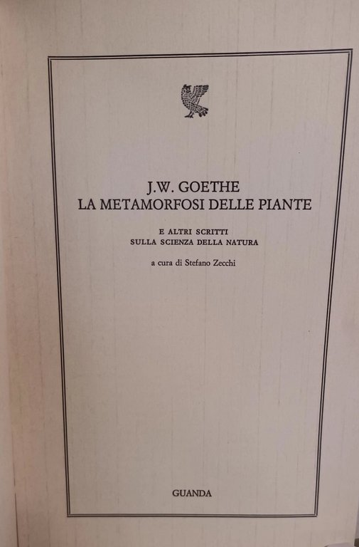 La metamrfosi delle piante
