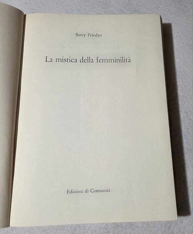 La mistica della femminilita' | Immagine Gallery 2