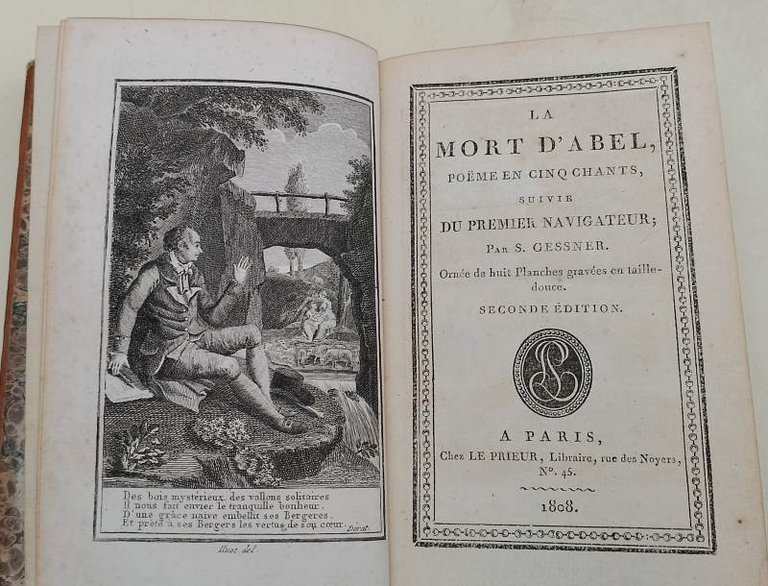 LA MORT D'ABEL-POEME EN CINQCHANTS SURVIR DU PREMIER NAVIGATEUR(1808)