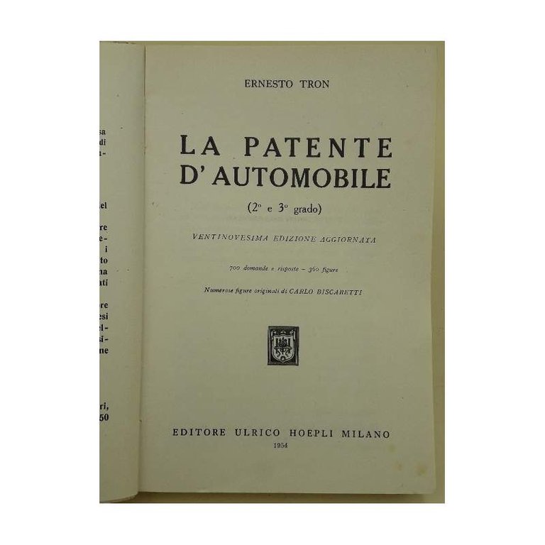 LA PATENTE D'AUTOMOBILE(2^ E 3^ GRADO)(1954)