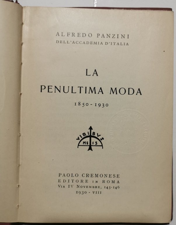 La penultima moda 1850 - 1930