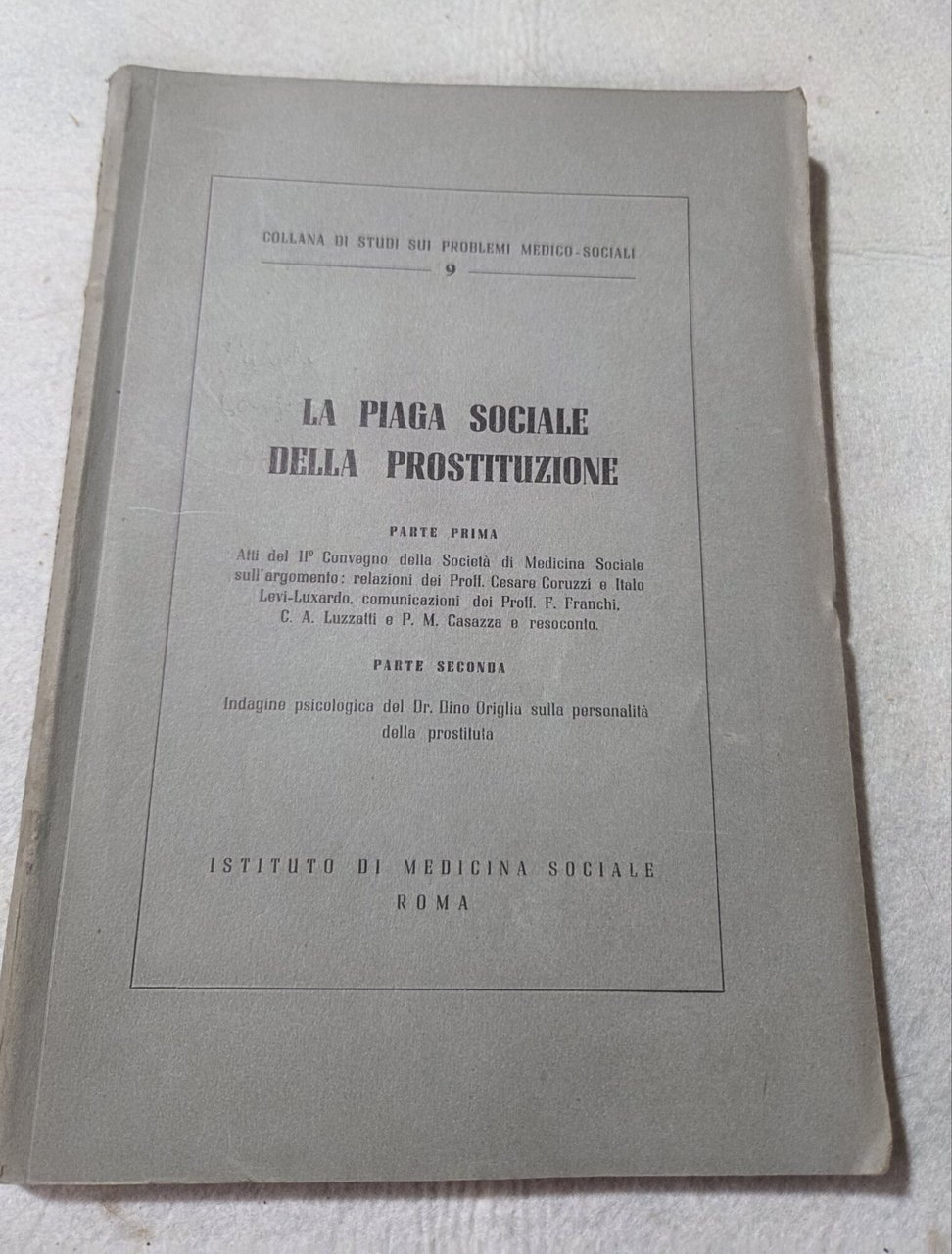 La piaga sociale della prostituzione - Parte prima: Atti del … | Immagine principale