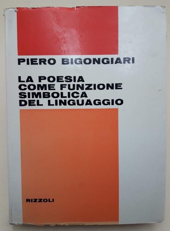 LA POESIA COME FUNZIONE SIMBOLICA DEL LINGUAGGIO(1972)