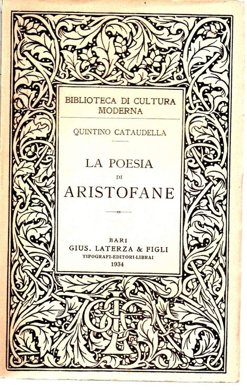 LA POESIA DI ARISTOFANE (1934)