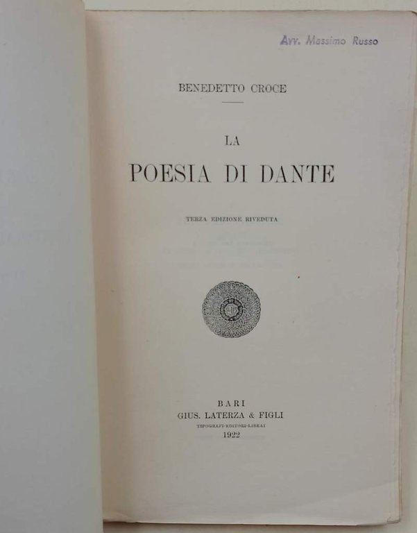 LA POESIA DI DANTE(1922)