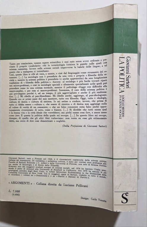 La politica - Logica e metodo in scienze sociali
