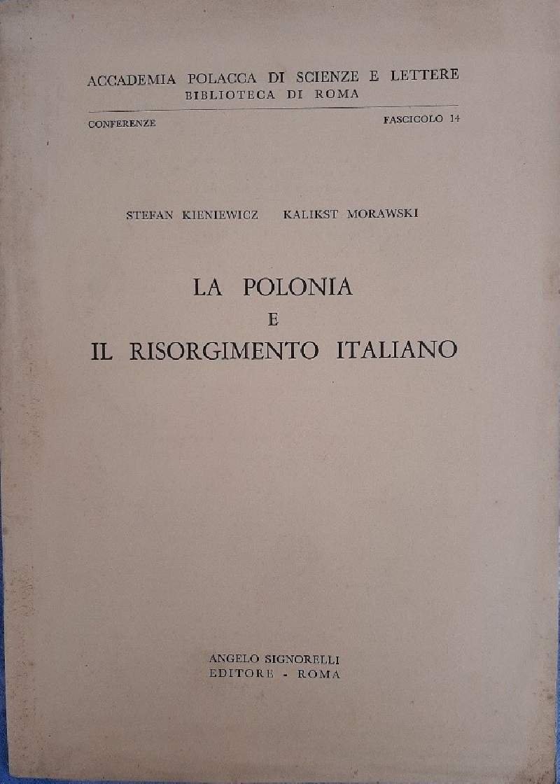 LA POLONIA E IL RISORGIMENTO ITALIANO(1960)