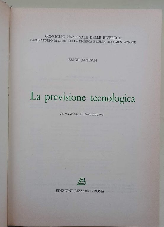 LA PREVIZIONE TECNOLOGICA( 1969)