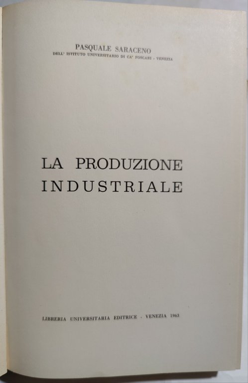 La produzione industriale