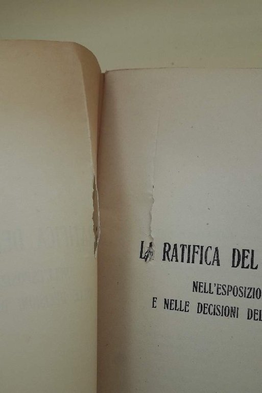 LA RATIFICA DEL TRATTATO DI PACE NELL'ESPOSIZIONE DEL GOVERNO E …