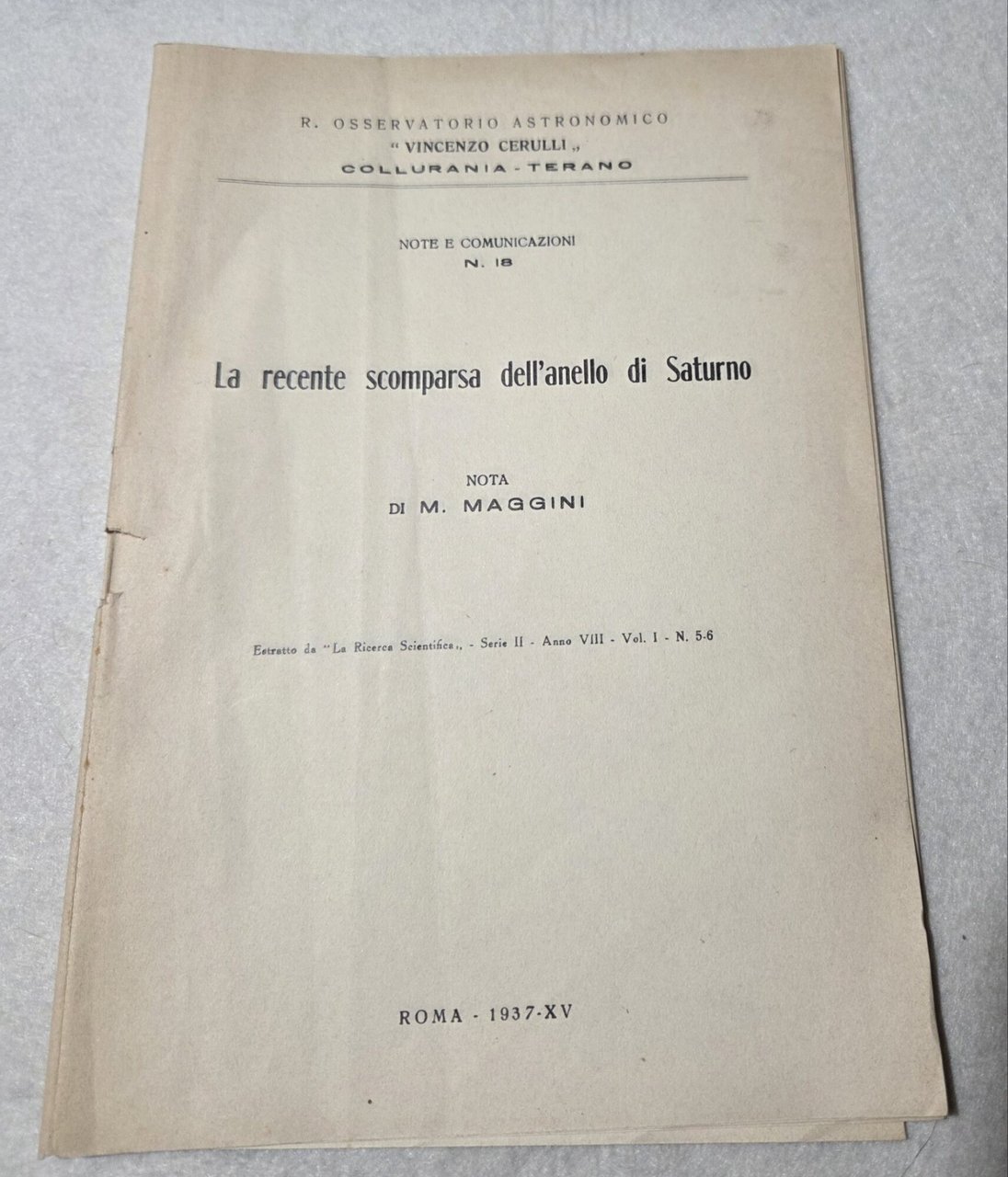 La recente scomparsa dell'anello di Saturno | Immagine principale