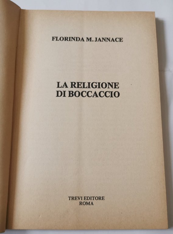 La religione di Boccaccio