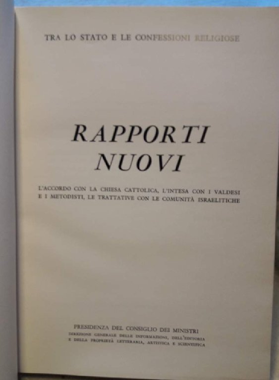 LA REVISIONE DEL CONCORDATO-UN ACCORDO DI LIBERTA'(1984)